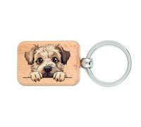 Lauthings Glen of Imaal Terrier Porte-clés en bois pour bébé en fourrure de chien
