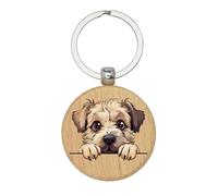 Lauthings Glen of Imaal Terrier Porte-clés en bois pour bébé en fourrure de chien
