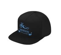 Lauthings Heraklion Squid Nautical Sea Greece Coordinates Fullcap Art Flat Bill Casquette snapback, Noir , Taille unique