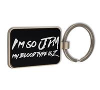 Lauthings I'm So JDM My Blood Type is Z JDM Cars, Porte-clés en verre noir, porte-clés personnalisé