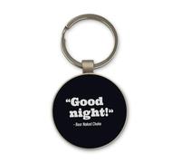 Lauthings Jiu Jitsu Good Night Funny Martial Art Keychain, Black Glass Circle Design, Custom, Steel Keyring