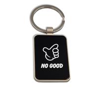 Lauthings NO GOOD Track Racing Plates JDM Car Auto, Porte-clés en verre noir, porte-clés personnalisé