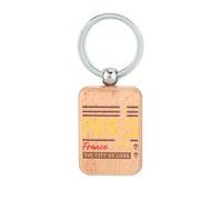Lauthings Paris City of Love Travel France Porte-clés en bois Dog Tag accessoire porte-clés