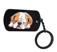 Lauthings Porte-clés bouledogue anglais manteau rouge chien papa maman, porte-clés, étiquette, épingle, accessoires