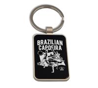 Lauthings Porte-clés Capoeira brésilien Arts Martiaux Noir Verre Personnalisé
