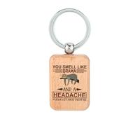 Lauthings Porte-clés en bois avec inscription « You Smell Like Drama Get Away From Me »