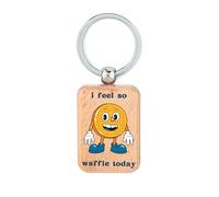 Lauthings Porte-clés en bois gaufré I Feel So Dog Tag, accessoire porte-clés