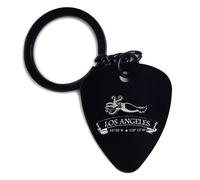 Lauthings Porte-clés en métal gravé Los Angeles Calmar nautique USA Californie coordonnées, Noir , taille unique