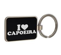 Lauthings Porte-clés en verre noir avec inscription « I love Capoeira Fight Dance »