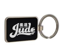 Lauthings Porte-clés Judo Tokyo Japon Art Martial Art Noir Verre Personnalisé