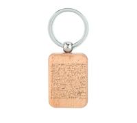 Lauthings Porte-clés mathématiques en bois avec formule de géométrie euclidienne - Médaille de chien - Accessoire porte-clés