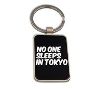 Lauthings Porte-clés « No One Sleeps in Tokyo » en verre noir