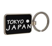 Lauthings Porte-clés Tokyo Japon en verre noir, porte-clés personnalisé