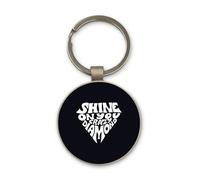 Lauthings Shine On You Crazy Diamond, porte-clés, design rond en verre, porte-clés personnalisé