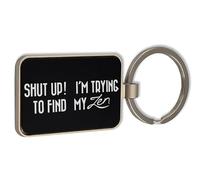 Lauthings Shut Up I'm Trying To Find My Zen, Porte-clés en verre noir, personnalisé