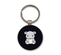 Lauthings Tapir Animaux sauvages Nature Mignon, porte-clés, design rond, porte-clés personnalisé
