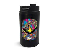 Lauthings Tasse de voyage avec carte de la ville de Séoul Corée du Sud, tasse de voyage, tasse à café isotherme, tasse portable