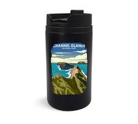 Lauthings Tasse de voyage isotherme avec motif parc national des îles anglo-normandes, tasse à café portable