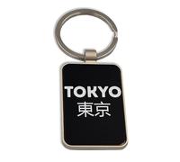 Lauthings Tokyo Jpan Kanji Logo Porte-clés en verre noir personnalisé