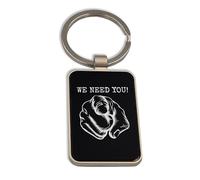 Lauthings We Need You Uncle Sam Américain Porte-clés en verre noir personnalisé