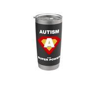 L'autisme est mon super pouvoir | Autism Awareness Gobelet isotherme en acier inoxydable double paroi