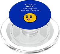 l'Autisme n'est Pas contagieux Mon Sourire TSA Neurodiversité Accepter PopSockets PopGrip pour MagSafe