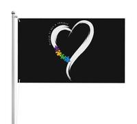 L'Autisme N'Est Pas Une Tragédie Drapeaux Double Face Drapeau De Jardin Imprimé Bannières 90X150Cm Pour Extérieure Anniversaires Vacances