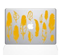 L'Autocollant Guru Woodland Plumes MacBook Autocollant en Vinyle - 33 cm MacBook Pro (2016 et Plus récent) - Jaune (1267-mac-13 X -SY)