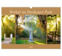 L'automne dans le parc de Dieskau, Version française (Calendrier mural 2026 DIN A3 portrait), Calendrier CALVENDO mensuel