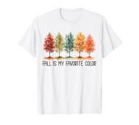 L'automne est ma Couleur préférée Arbres d'automne Feuillage Nature Art T-Shirt Graphique avec Valeur