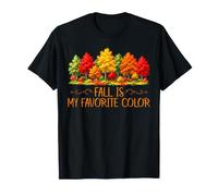 L'automne est ma Couleur préférée Thanksgiving Feuilles d'automne forêt T-Shirt