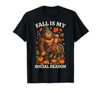 L'automne est ma Saison Sociale Bigfoot Thanksgiving Automne T-Shirt Graphique avec Valeur