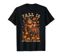 L'automne est ma Saison Sociale Bigfoot Thanksgiving Automne T-Shirt Graphique avec Valeur