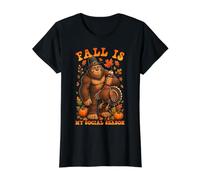 L'automne est ma Saison Sociale Bigfoot Thanksgiving Automne T-Shirt Graphique avec Valeur