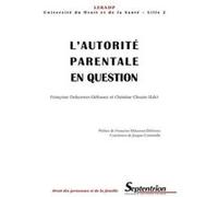 L''autorité parentale en question PU Septentrion (Auteur)