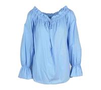 L'Autre Chose - Chemisier en coton - Femme - Blouses et Chemises - Bleu - Taille: 38 FR