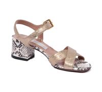 L'Autre Chose - Sandale Bronze Crakle Fabriquée en Italie - Femme - Chaussures - Multicolore - Taille: 35 EU