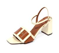L'Autre Chose - Sandalette en cuir couleur lait - Femme - Chaussures - Blanc - Taille: 36 EU