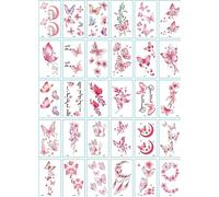 L'Autre Rive Fleur Autocollants De Tatouage Sexy Poitrine Clavicule Fleur Petits Autocollants De Tatouage Temporaire Frais