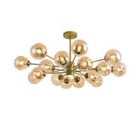 Lautres de plafond industrielles, lampe de plafond à montage semi-luxueuse en métal vintage, 6 lumières Chandelier avec, E27, pendentif moderne de base pour le salon salle à manger-noir 1 6T