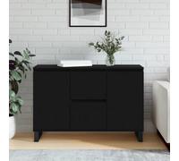 Lauuoeriau Home Buffet en bois d'ingénierie Noir 104 x 35 x 70 cm