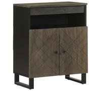 Lauuoeriau Home & Garden,Furniture-Buffet Noir 60 x 33 x 75 cm Bois massif Manguier