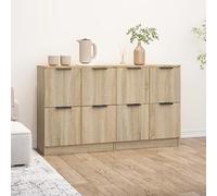 Lauuoeriau Home & Garden,Furniture-Buffets 2 pcs Sonoma Oak 60x30x70cm Engineered Wood
