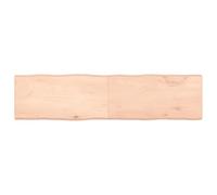 Lauuoeriau Meuble de jardin en bois massif non traité avec bords vivants 160 x 40 x (2-6) cm