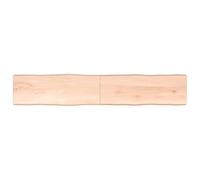Lauuoeriau Meuble de jardin en bois massif non traité avec bords vivants 220 x 40 x (2-6) cm