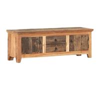 Lauuoeriau Meuble TV en bois d'acacia massif et bois recyclé 120 x 30 x 40 cm