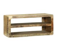 Lauuoeriau Meuble TV en bois massif de manguier 80 x 32 x 36 cm