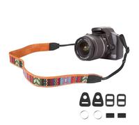 Lauviomify Sangle d'appareil photo - Ceinture de Cou en Toile Coton Tressée - courroie de cou appareil photo avec Rayures Colorées - Pour appareil photo reflex numérique Canon etc