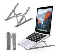 Lauviomify Support Ordinateur Portable,Alliage D'aluminium,Support pour Ordinateur Portable,Réglables en Hauteur sur 6 Niveaux avec MacBook, Lenovo, HP, Autres Laptops Tablettes 10” - 15.6”
