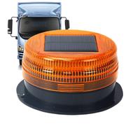 Laux d'avertissement à énergie solaire Base magnétique - Sécurité routière légère à LED industrielle | Balise de signal de circulation étanche | Lampe d'alerte à risque extérieur pour les panneaux Con